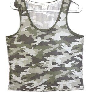Lucky Brand Camo Woman's Tank Top Size Large, Pullover, Sleeveless